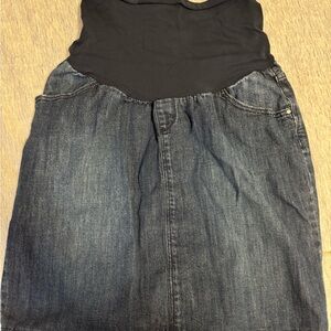 Black and Blue Denim Dress
